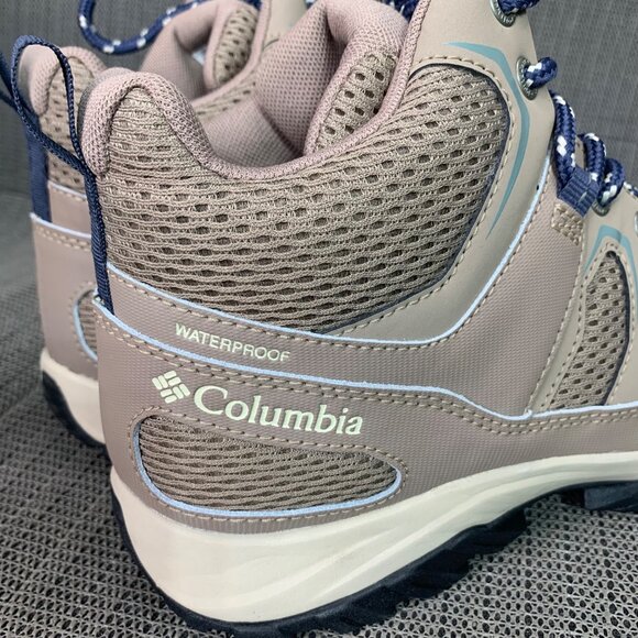 Columbia Granite Trail Womens Size 9.5W Beige Mid Waterproof Hiking Boots - Picture 4 of 8